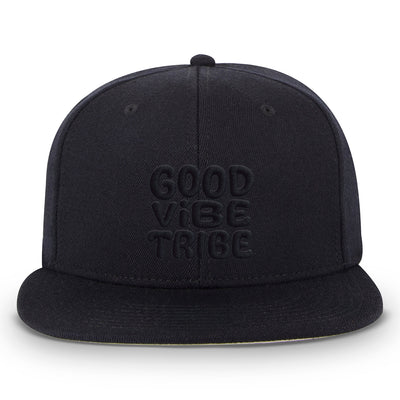 Good Vibe Tribe Black on Black Fitted Hat